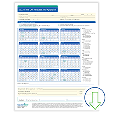 Fill-and-Save Time Off Request & Approval Form