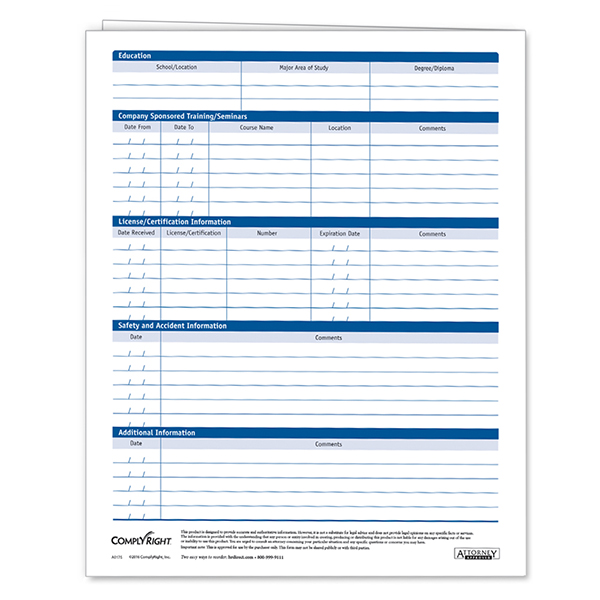 Employee File Folder Template