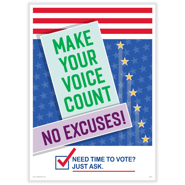 Exercise Your Right To Vote Posters | HRdirect