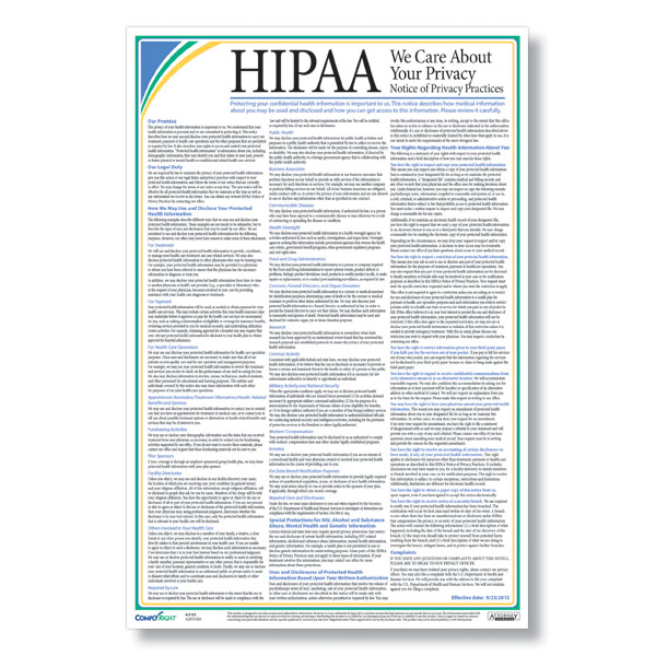 HIPAA Notice of Privacy Practices Poster 