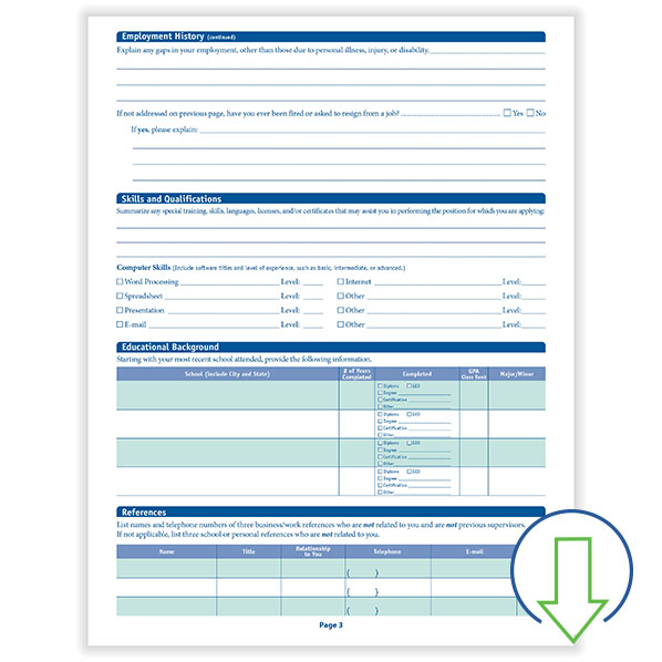 Downloadable Complyright State Compliant Job Application Hrdirect 7889