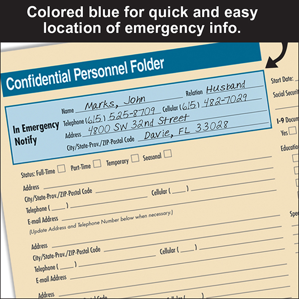 Personnel Folders - Expandable | Organize Records | HRdirect