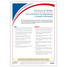 Picture of Do's and Don'ts for Politics at Work Poster