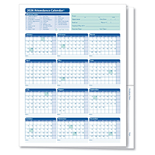 2026 Attendance Calendar Folder