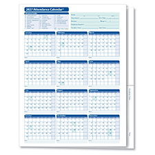 2027 Attendance Calendar Folder