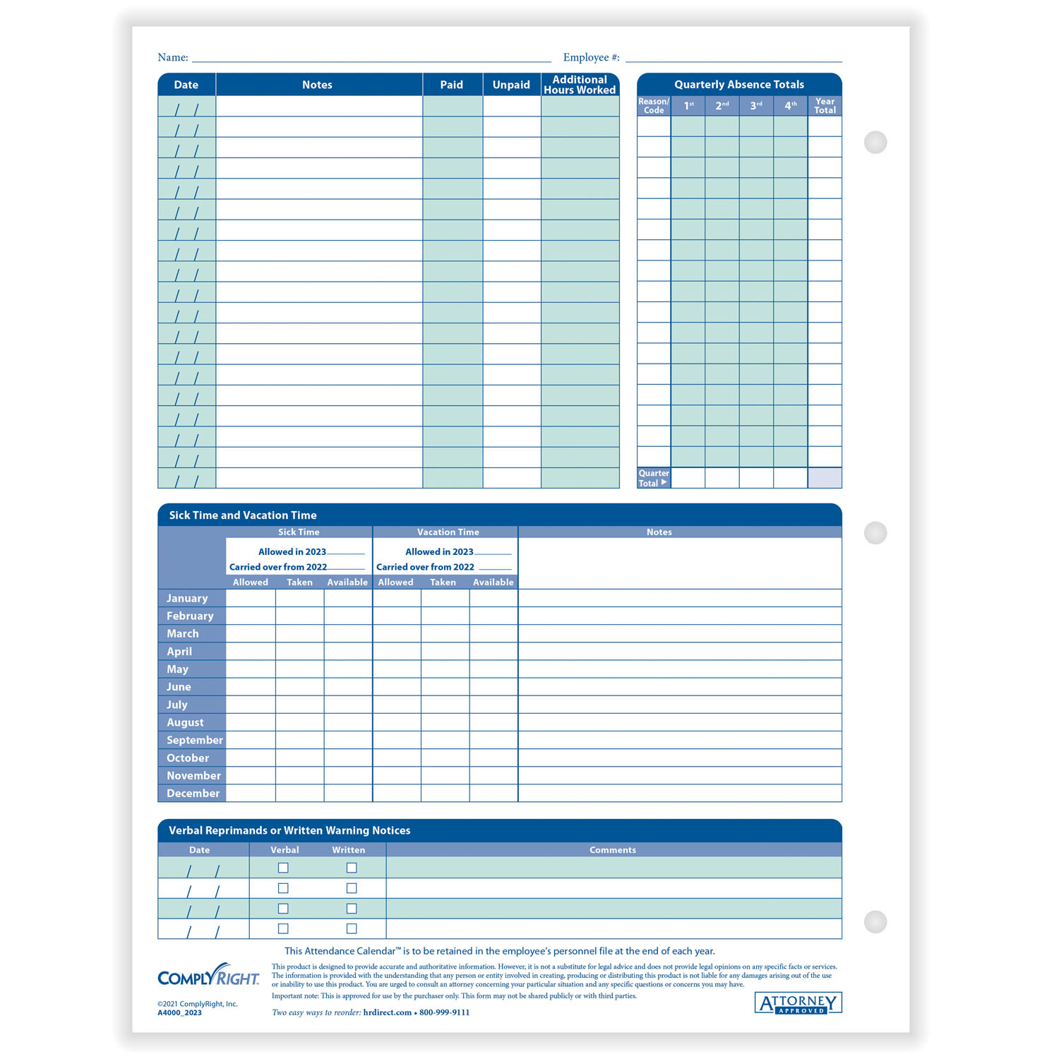 Printable 2023 Attendance Calendar Printable Calendar 2023