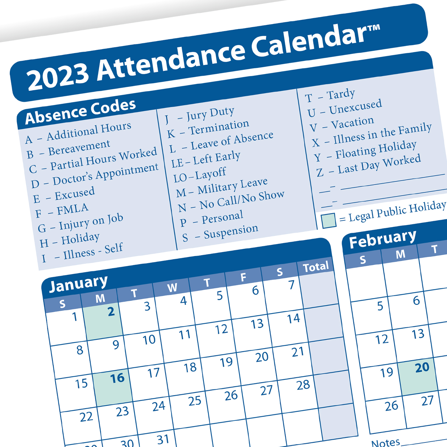 Free Printable Attendance Calendar 2023 Creativeenergyworks