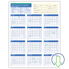2026 Fill-and-Save Attendance Calendar Form