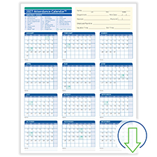 2027 Fill-and-Save Attendance Calendar Form