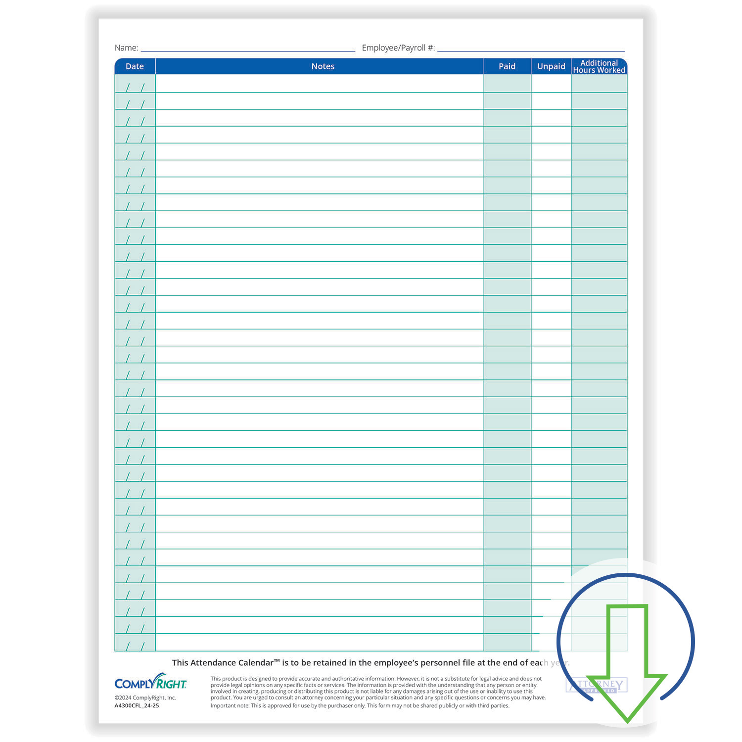 2024 Downloadable Academic Year Employee Attendance Calendar Hrdirect