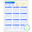 Downloadable Academic Year Attendance Calendar