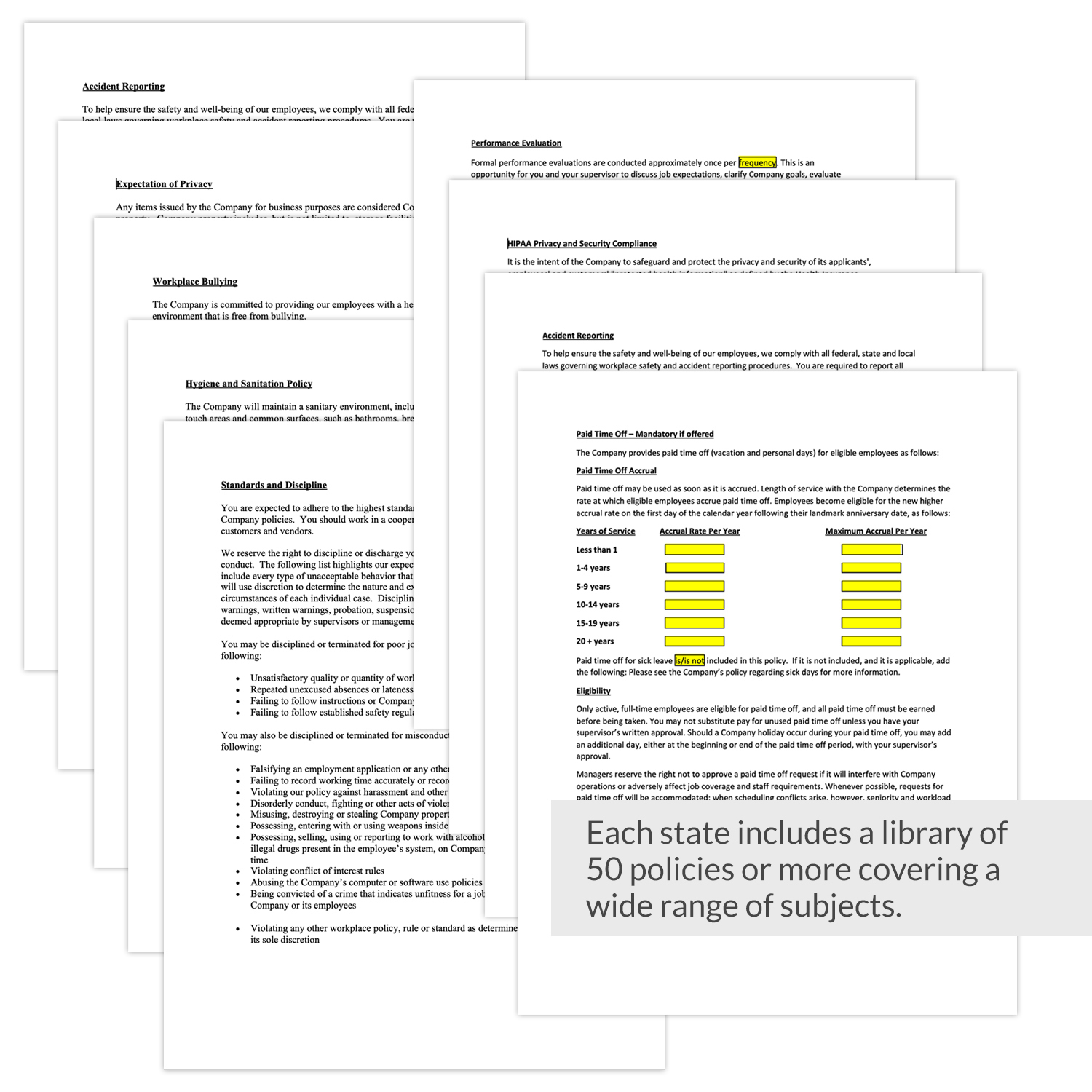 StateSpecific Company Policies Library HRdirect