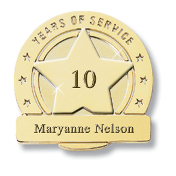 AGC 10 Years Employee Service Award pins 