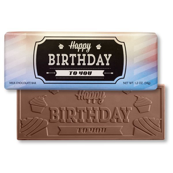 Happy Birthday Label Chocolate Bar