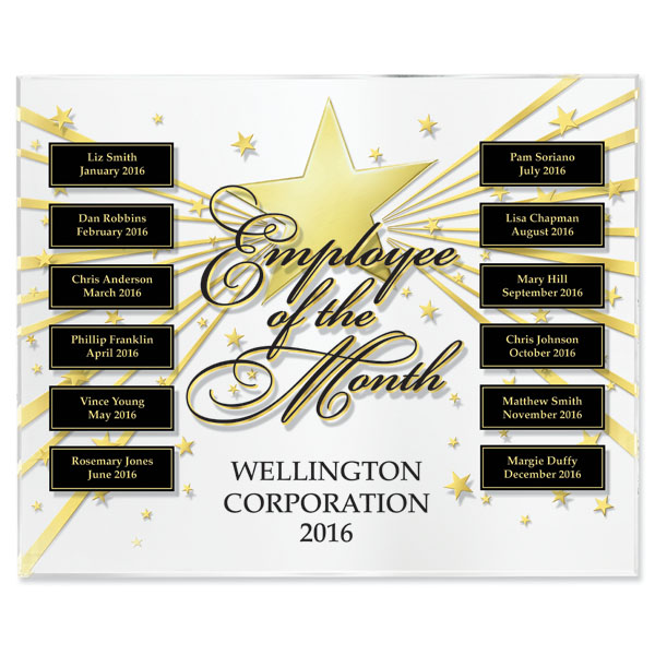 Star Studded Employee Of The Month Program Basic