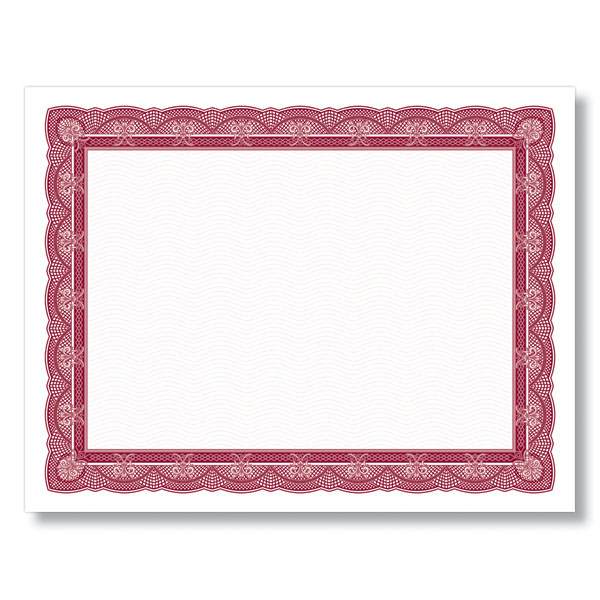 Burgundy and White Certificates