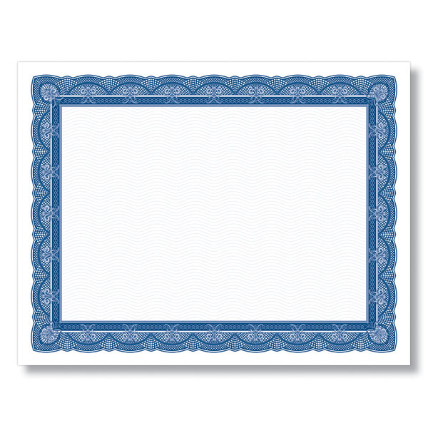 Blank Navy and White Award Certificates 
