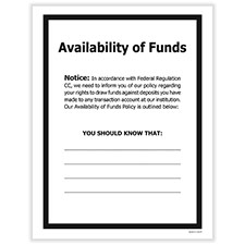 Picture of Availability of Funds Poster