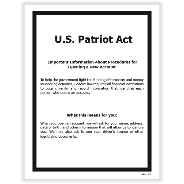 Picture of USA Patriot Act Poster