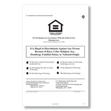 HUD Federal Fair Housing Poster	