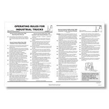 Picture of California Operating Rules for Industrial Trucks Poster