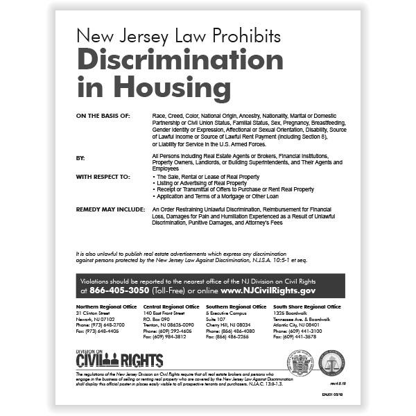 Picture of New Jersey Fair Housing Poster
