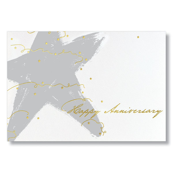 Gleaming Star Employee Anniversary Card 