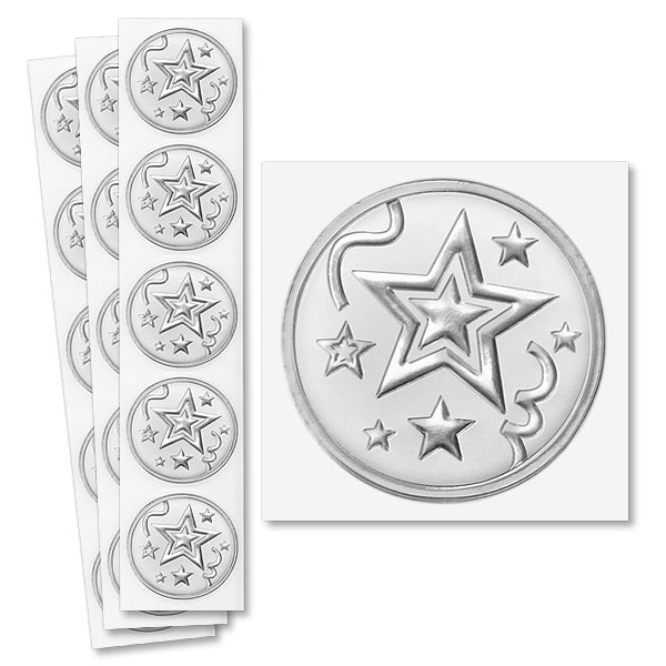 Picture of Silver Star Foil Seals