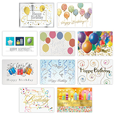 WPG Balloons and Streamers Birthday Card Assortment 
