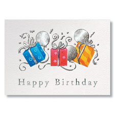 Trio of Gifts Birthday Card 