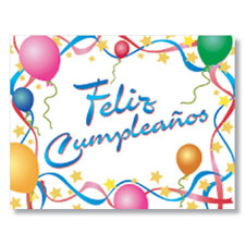 Happy Birthday Feliz Cumpleanos Spanish Birthday Card