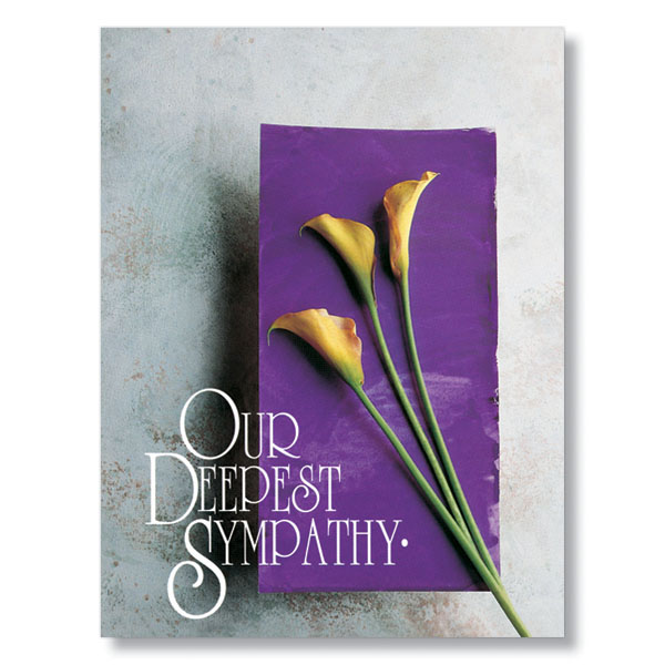 Sympathy card With Deepest Sympathy 