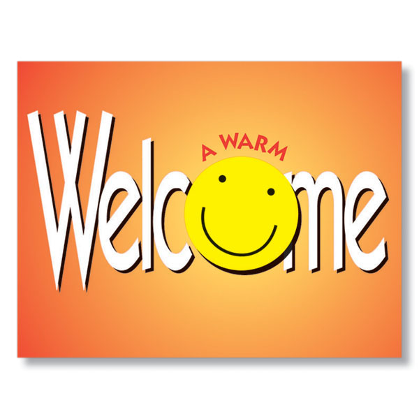 A Warm Smile Welcome Card