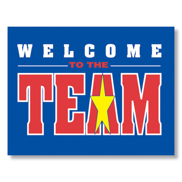 welcome to the team clipart