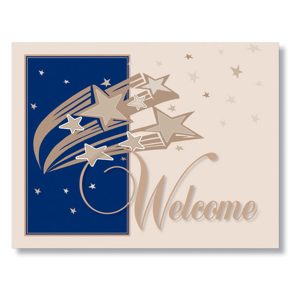 Starry Wel E Card For Wel Ing New Employees