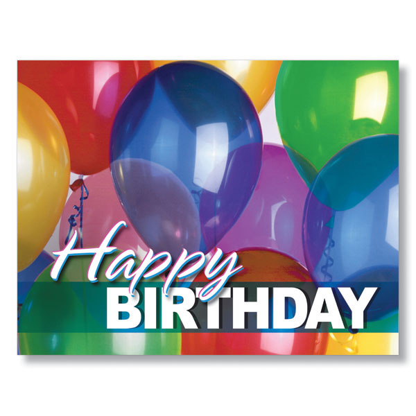 Bright Balloons Birthday Card 