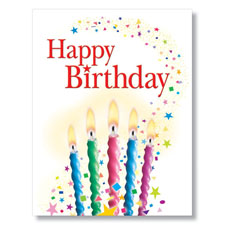 Candles and Confetti Birthday Card