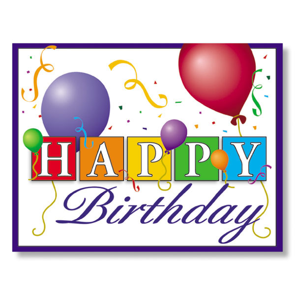 Happy Birthday Balloons Employee Birthday Card 