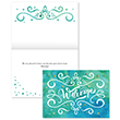 Watercolor Greens Welcome Card