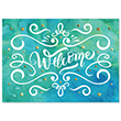 Picture of Watercolor Greens Welcome Card