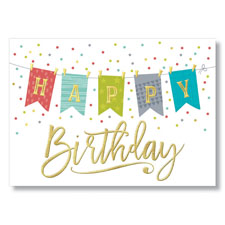 Picture of Patterned Flags Birthday Card
