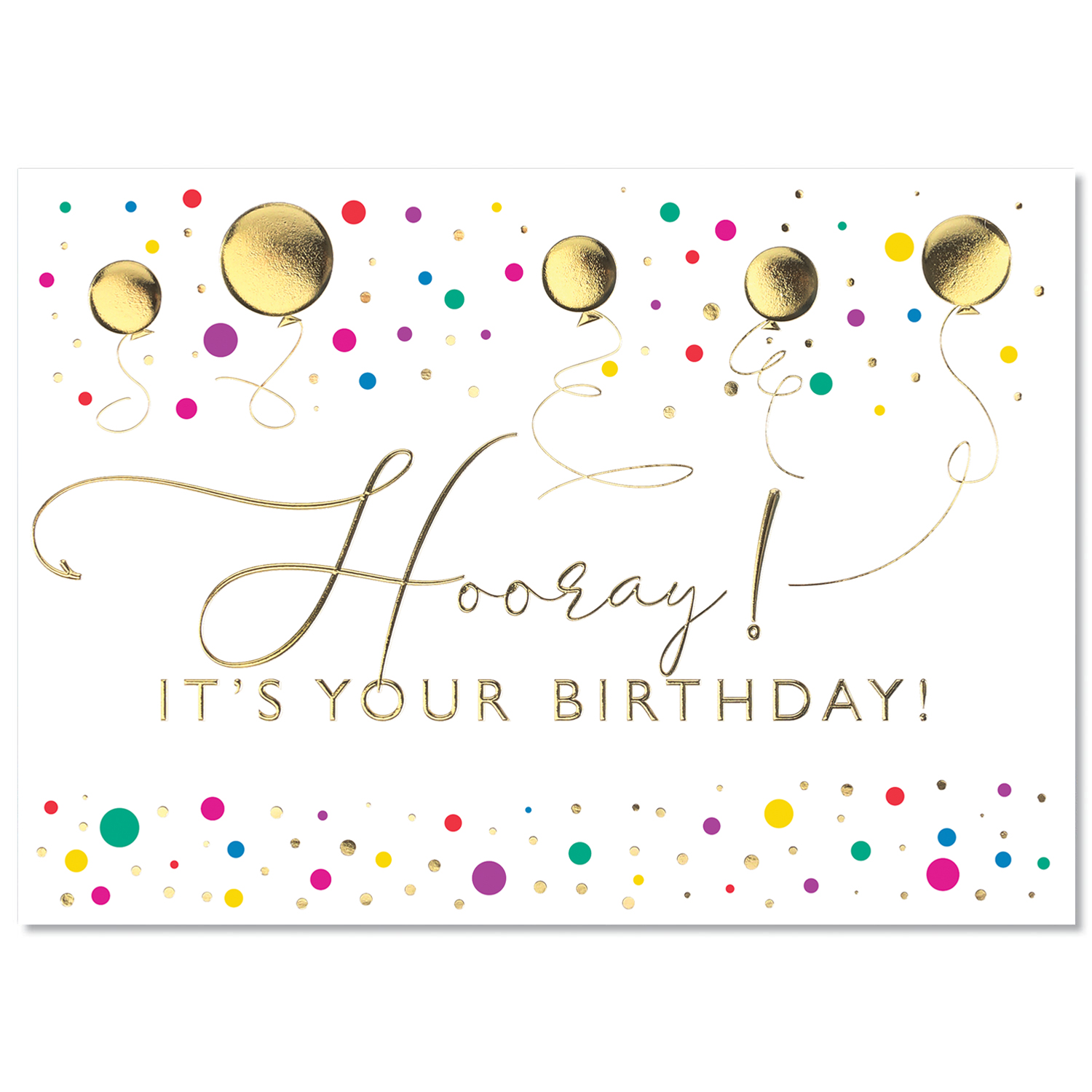 Picture of Golden Hooray Birthday Card