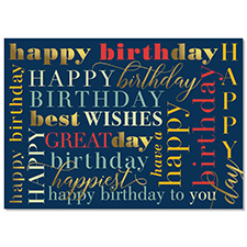 Fun Typography Birthday Card
