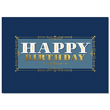 Filigree Happy Birthday Card