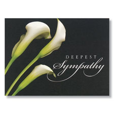 Calla Lilies Deepest Sympathy Card