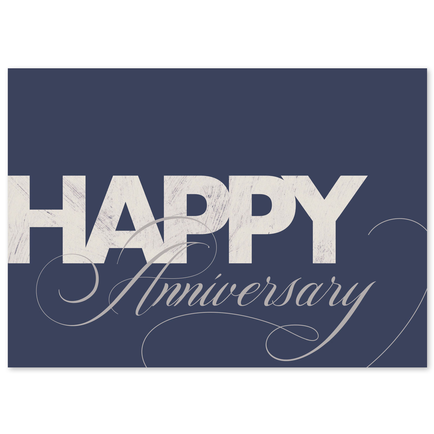 Bold Silver Happy Anniversary Card | HRdirect
