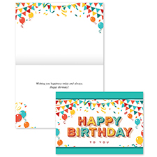 Happy Birthday in Lights Birthday Card