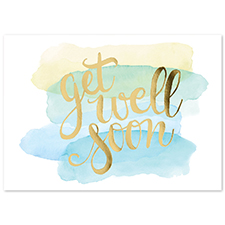 Watercolor Get Well Card