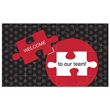 Puzzle Piece Welcome Card