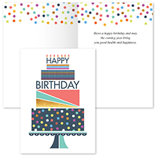 Picture of Patterned Cake Birthday Card